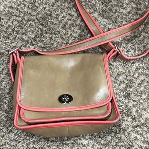 Coach Brown Archival Two Tone shoulder bag